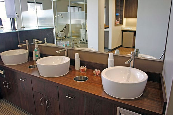 dentist office bathroom | Crane & Seager Orthodontics in Fort Collins and Loveland, CO